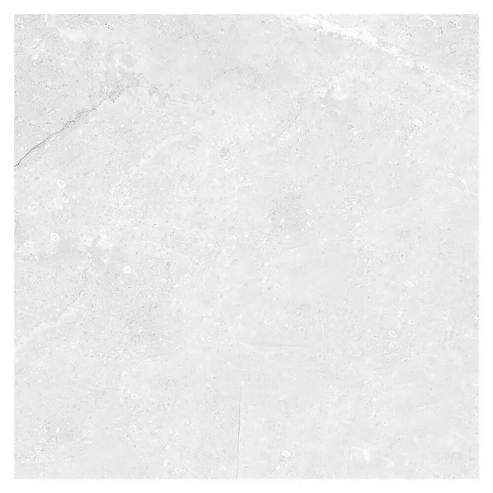 Feinsteinzeugfliese Tibet - 74,5 x 74,5 cm, Weiß/Grau, Glänzend - Graue Marmorfliese mit subtilen Texturen und natürlichen Variationen für ein elegantes und modernes Design. Perfekt für Boden- und Wandbeläge.