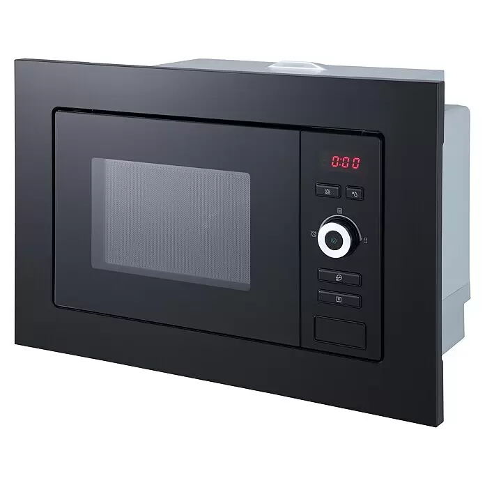 Respekta Einbau-Mikrowelle Jana - Max. Leistung: 800 W, 20 l, Schwarz - Diagonale Ansicht