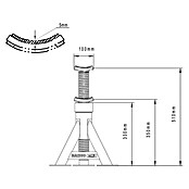 Bahco Unterstellbock BH3HD (Traglast: 12.000 kg, Höhenverstellung: 35 cm - 51 cm) | BAUHAUS