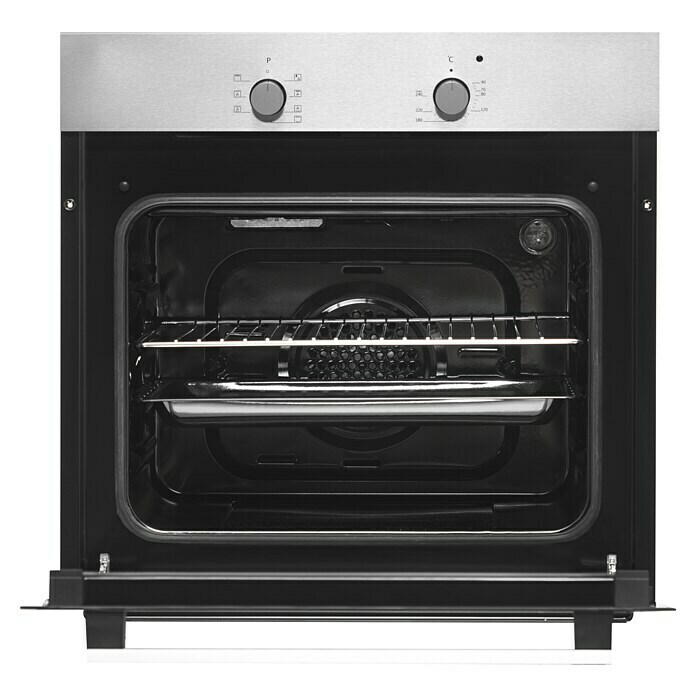 Respekta Einbauherd Solero AB120-33Anzahl Beheizungsarten: 7 Stk., Volumen Backofen: 56 l, Schwarz/Edelstahl Front View