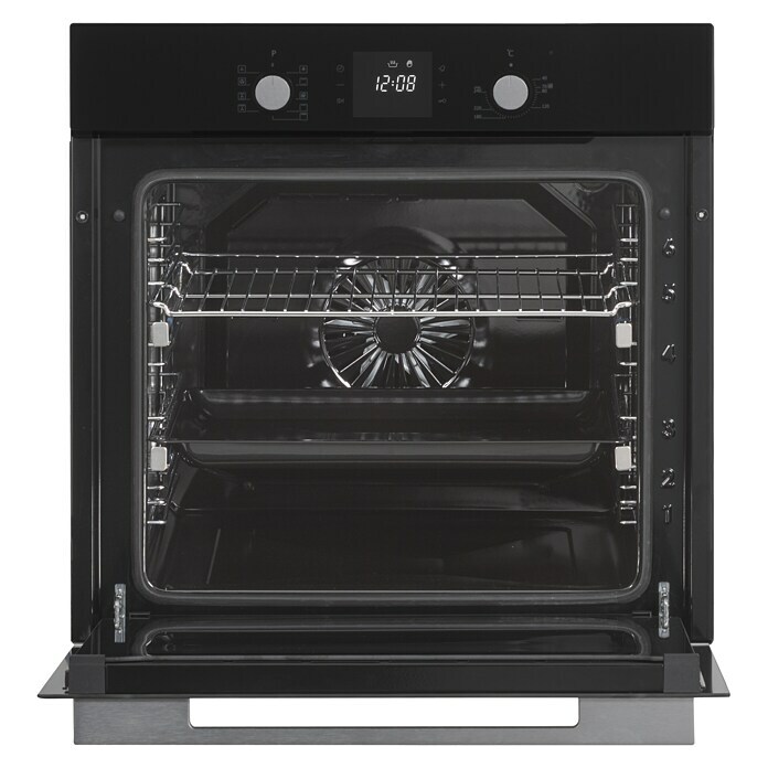 Respekta Einbauherd Ned AB700-33Anzahl Beheizungsarten: 8 Stk., Volumen Backofen: 80 l, Schwarz Front View