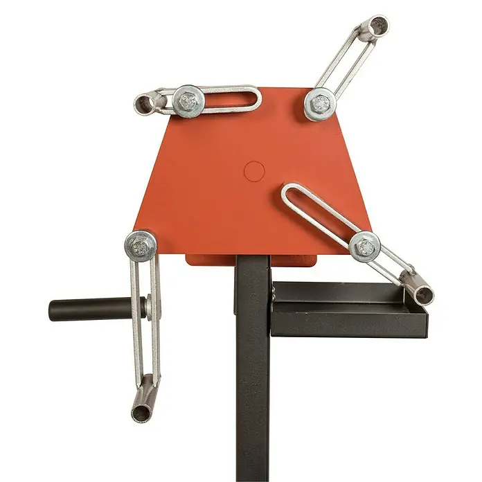 Bahco Motorständer BH8AC2 - Traglast: 500 kg - Nahaufnahme einer Spulenwickelmaschine mit Kurbel zum Aufwickeln von Garn oder Draht. Praktisches Zubehör für Handarbeit und Industrie.
