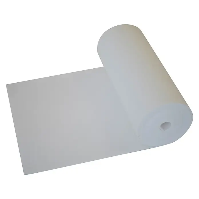 Nmc Noma Dämmtapete noma®therm FLEECE - Kaschierung: Vlies, Max. Anwendungsfläche: 5 m², Höhe: 4 mm - Nahaufnahme einer Rolle weißem Papier, ideal für Kunst, Handwerk und Bürobedarf, vor einem neutralen Hintergrund.