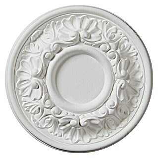Nmc Decoflair Rosette M70 (Durchmesser: 20 cm, Hochverdichteter Polyurethanschaum (PU), Weiß, 1 Stk.)