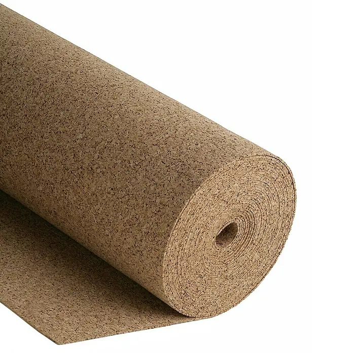 Nmc Noma Korkrolle Nature 2 mm - L x B x H: 10 m x 0,5 m x 2 mm - Nahaufnahme einer Rolle Korkplatte, ideal für Pinnwände, Unterlagen oder Bastelarbeiten, mit sichtbarer Textur.