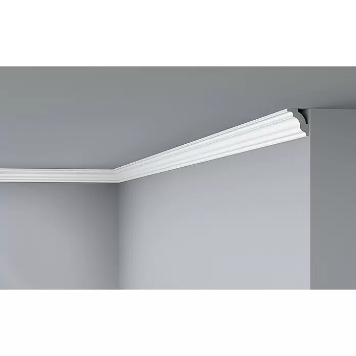 Nmc Decoflair Zierprofil Deckenleiste D4 - 2 Stk., 2 m x 30 mm x 35 mm, Extrudiertes Polystyrol (XPS) - Stimmungsaufnahme