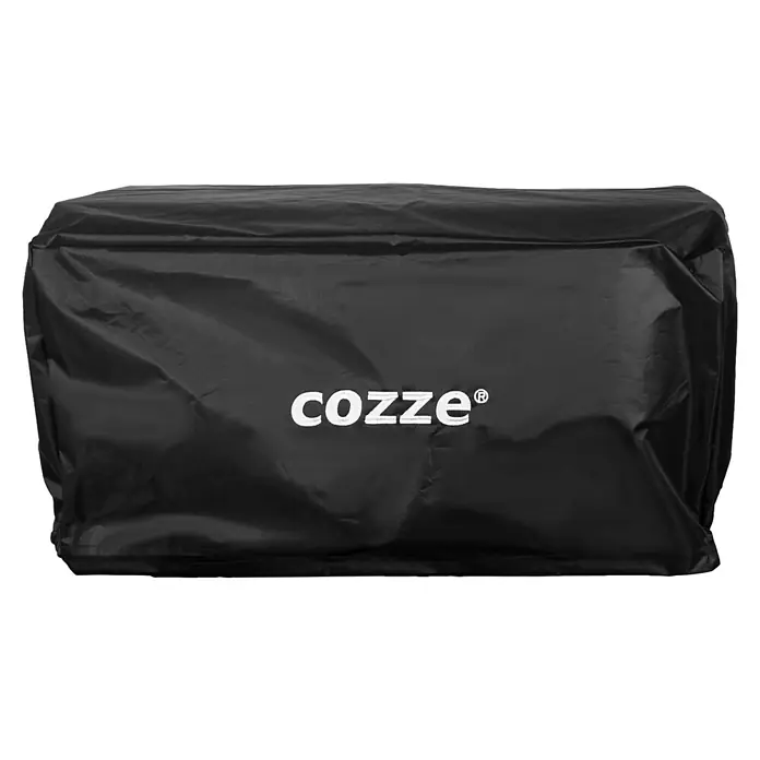Cozze Grill-Schutzhülle - Passend für: Pizza Ofen 13, Polyester - Schwarze Schutzhülle mit dem weißen "cozze"-Logo in der Mitte, bietet Schutz vor Witterungseinflüssen und hält den Grill sauber.