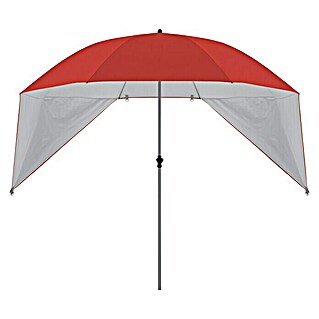 Marktschirm rund (Rot, Durchmesser Bespannung: 160 cm)
