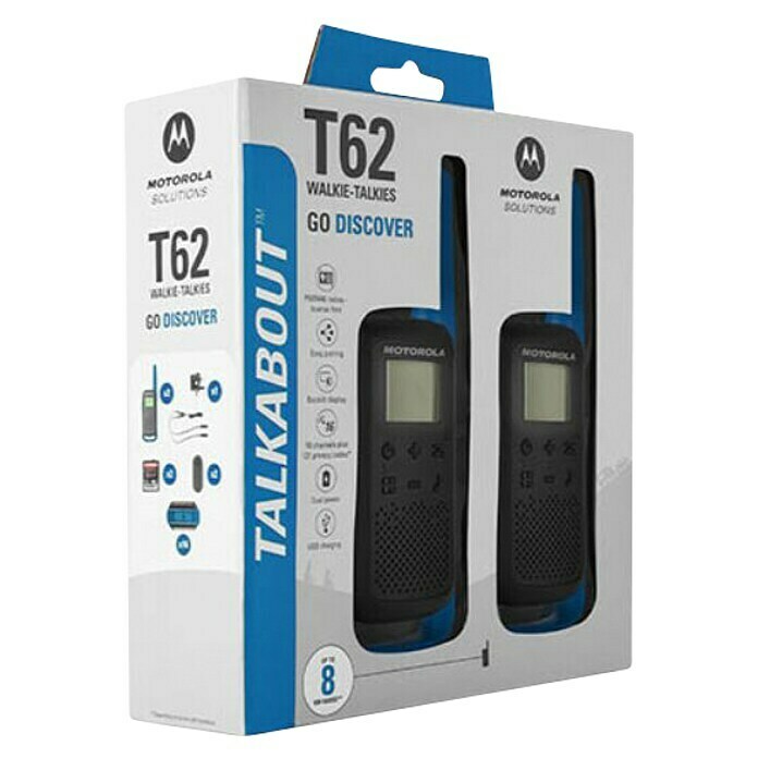 Motorola Solutions Walkie talkie Talkabout T62 (Prekrivanje: null, Plava/crna)