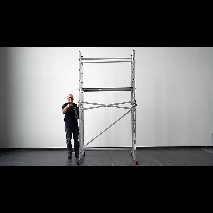 Krause Corda Gelenkgerüst - Arbeitshöhe: 4 m, Belastbarkeit Plattform: 135 kg - KRAUSE CORDA Hinged Scaffold