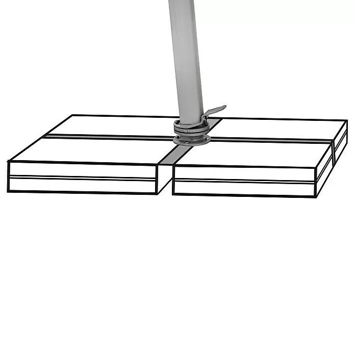 Suncomfort Ampelschirm Varioflex - Light Taupe, Bespannungsmaß (L x B): 300 x 300 cm - Detailaufnahme