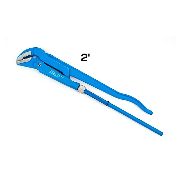 Alpha Tools Wasserpumpenzange - 3 -tlg., Stahl - Bild einer blauen Rohrzange mit verstellbarer Größe. Hervorragend geeignet für Klempnerarbeiten.