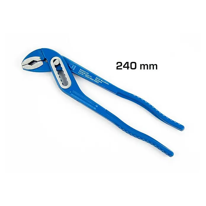 Alpha Tools Wasserpumpenzange - 3 -tlg. - Blaue Rohrzange mit verstellbarem Gelenk, ideal für Klempnerarbeiten, Länge 240 mm. Robustes Werkzeug für den professionellen Einsatz.