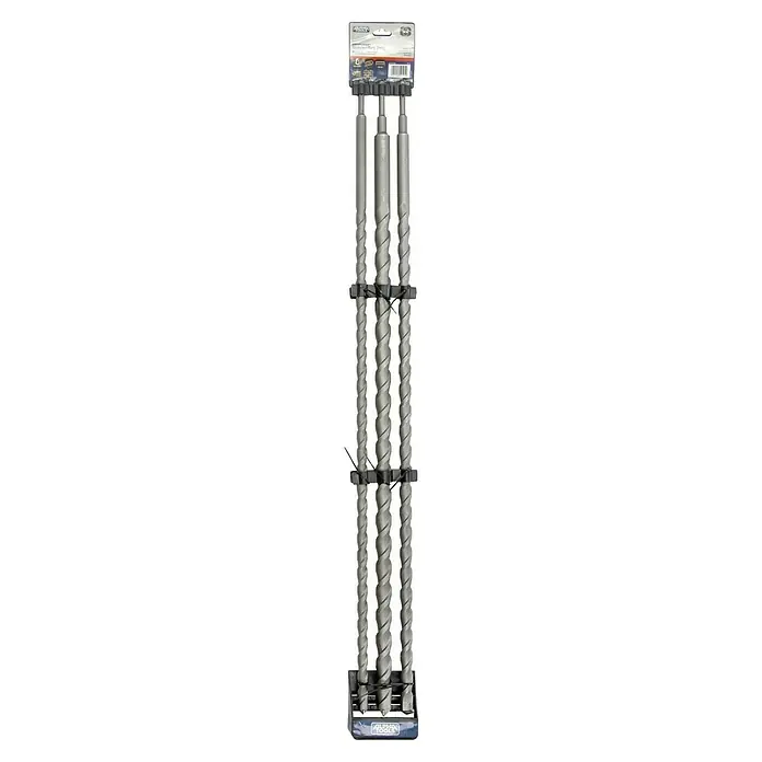 Alpha Tools SDS-Plus Betonbohrer-Set - 3 -tlg., Durchmesser Bohrer: 32 mm - Ein Set mit drei Alpha Tools Betonbohrern, die in einer Halterung präsentiert werden. Ideal für Bau- und Renovierungsarbeiten.