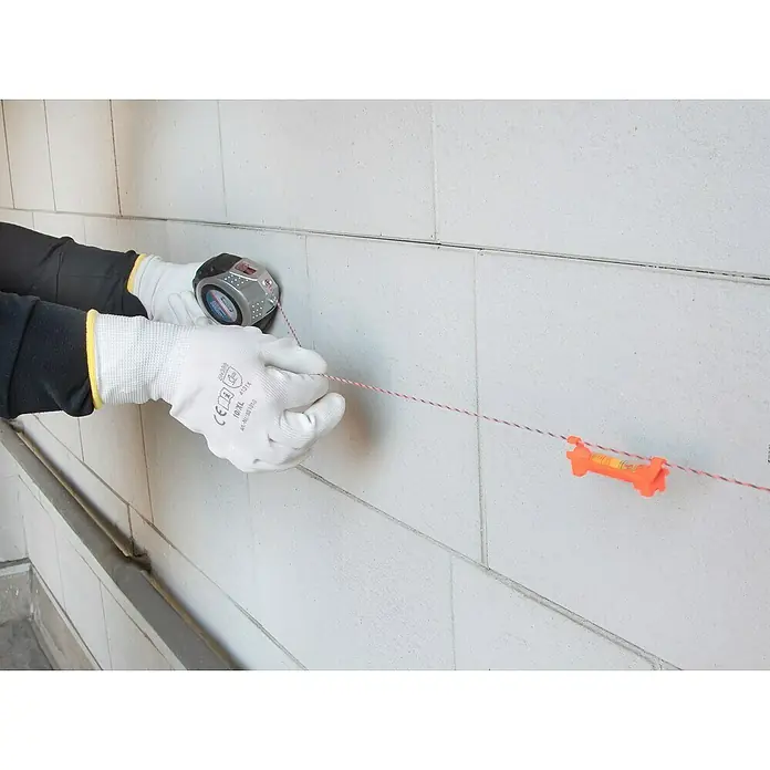Alpha Tools Schlagschnurgerät - 3 -tlg., Länge Schnur: 30 m - Eine Maurer Richtschnur mit einer gut sichtbaren orangenen Dosenlibelle, die die Mauerarbeiten vereinfacht und präzise Ergebnisse liefert.