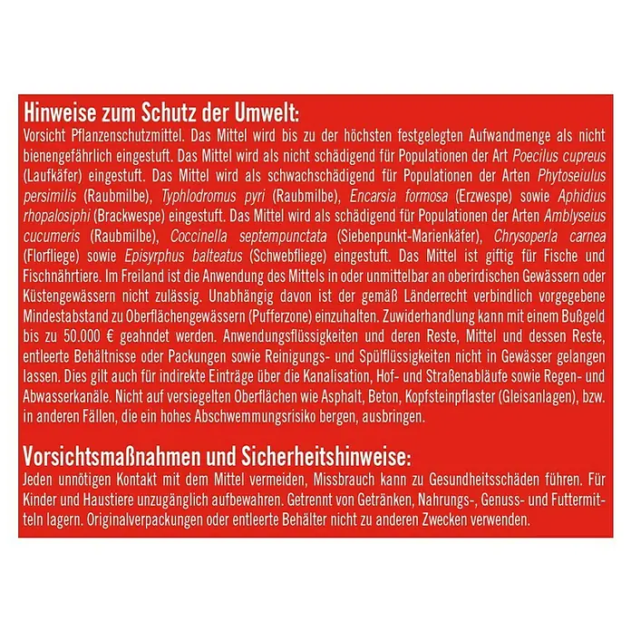 Substral Celaflor Schädlingsfrei Trauermücken EX - 4 Stk., 7,5 g - Hinweise zum Schutz der Umwelt und Sicherheitsvorkehrungen, einschließlich Anweisungen zur sicheren Verwendung und Lagerung des Pflanzenschutzmittels.