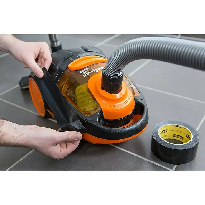 3M Cinta adhesiva universal Scotch americana - Negro, An x L: 48 mm x 25 m, 1 ud. - Reparación de aspiradora con cinta aislante negra.