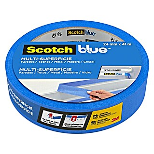 3M Cinta de enmascarar ScotchBlue  (Azul, An x L: 24 mm x 41 m, 1 ud.)