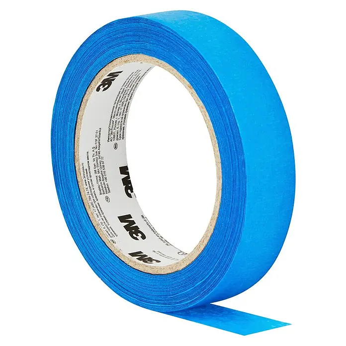 3M Cinta de enmascarar ScotchBlue - Azul, An x L: 24 mm x 41 m, 1 ud. - Rollo de cinta de pintor azul 3M, ideal para enmascarar y pintar. Alta calidad para bordes precisos.