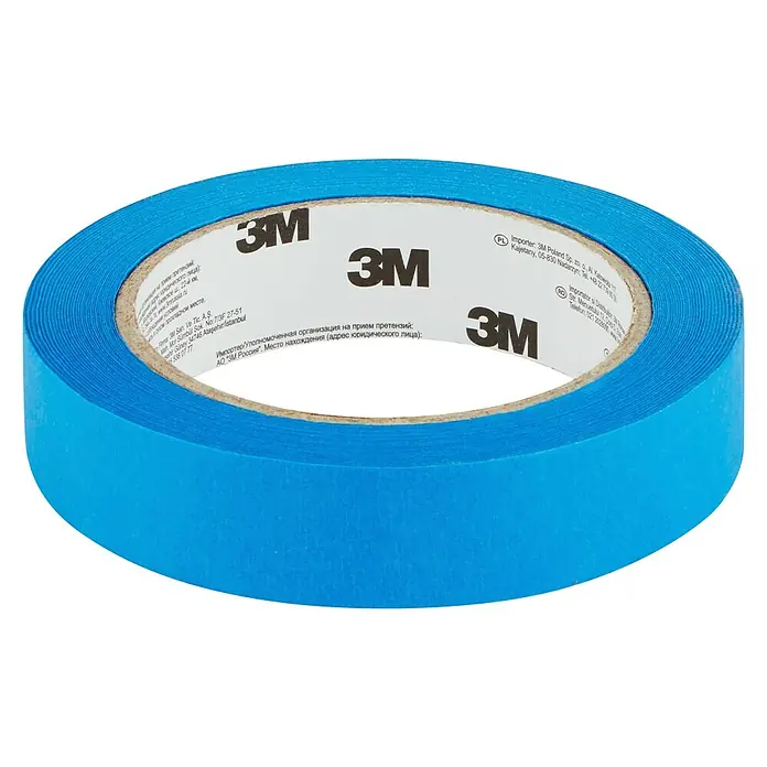 3M Cinta de enmascarar ScotchBlue - Azul, An x L: 24 mm x 41 m, 1 ud. - Un rollo de cinta de pintor azul 3M, ideal para enmascarar y pintar, con el logotipo de 3M.