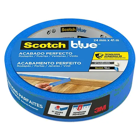 3M  Cinta de enmascarar ScotchBlue para líneas precisas
