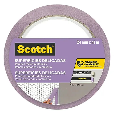 3M  Cinta de enmascarar Scotch para superficies delicadas