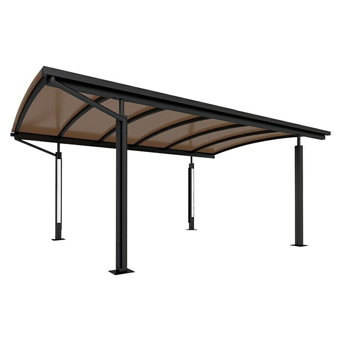 Abson Calux Carport (5,52 x 3,52 x 2,4 m, Einfahrtshöhe: 2,2 m, Mit LED/Ohne Solar)