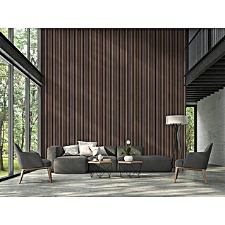 FibroTech Akustikpaneel Proff (Walnut, 3.000 x 605 x 22 mm)