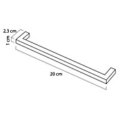 Tiger S-Line Meubelgreep (l x b x h: 32 x 200 x 10 mm, Metaal, Geborsteld RVS) | BAUHAUS