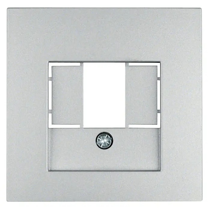 Berker S.1 TAE-Abdeckung 10331404 - Aluminium, Kunststoff - Silberne, quadratische Blende für Schalter mit Schraube zur Befestigung. Ideal, um Schalter elegant in die Wand zu integrieren.