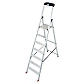 Krause Monto Stufenstehleiter Solido (Arbeitshöhe: 3,5 m, Anzahl Tritte: 7 Stufen, Tiefe Stufen: 80 mm, Aluminium)
