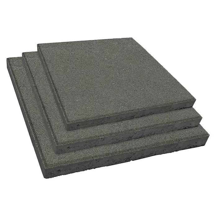 Diephaus Gehwegplatte - 30 x 30 x 4 cm, Anthrazit, Beton - Drei graue Pflastersteine sind übereinander gestapelt, ideal für Garten- und Landschaftsbauprojekte. Strapazierfähige Oberfläche für lange Haltbarkeit.