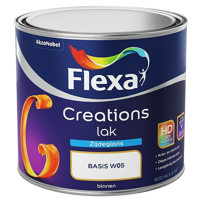 Flexa Creations Lak (Mengkleur basis, 500 ml, Zijdeglans) | BAUHAUS