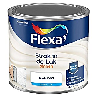 Flexa Strak in de Lak Lak binnen (Mengkleur basis, 500 ml, Zijdeglans)