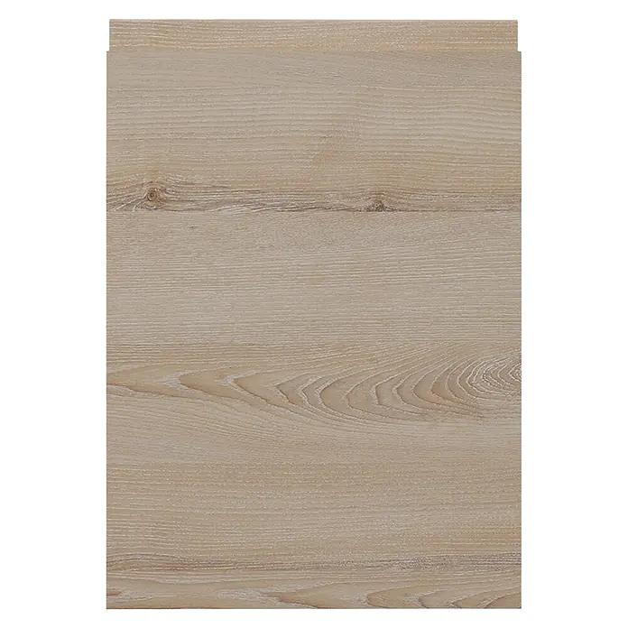 Top Támesis Puerta para mueble de cocina bajo izquierda - 59,7 x 69,8 cm, Roble decapado - Primer plano de un panel de madera clara con grano, perfecto para muebles o pisos.