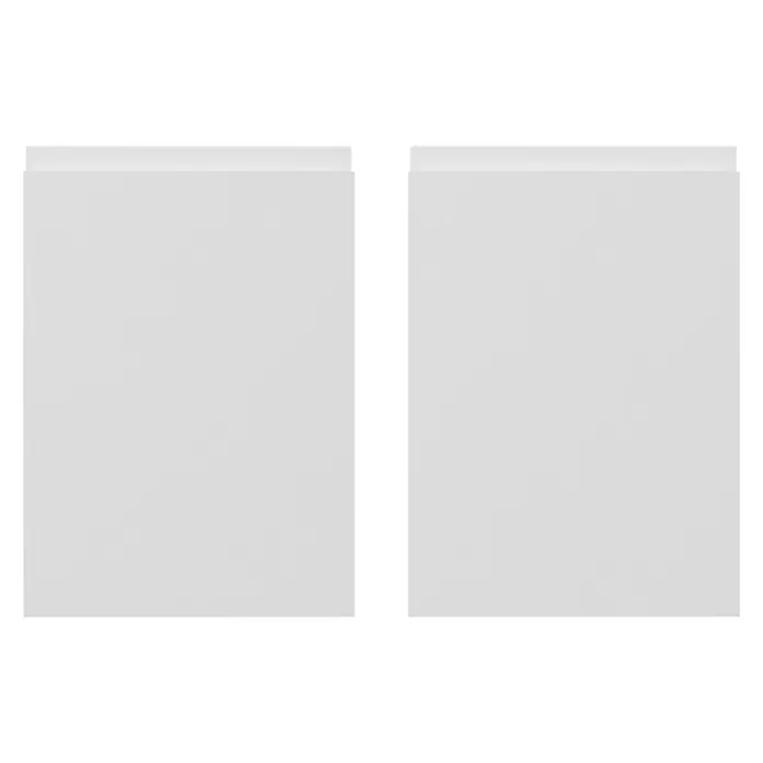 Top Jota Frontal mueble cocina - An x Al: 79,7 x 17,3 cm, Blanco mate, 2 ud. - Dos muebles blancos sencillos con un diseño minimalista, perfectos para espacios de vida modernos que irradian limpieza y orden.