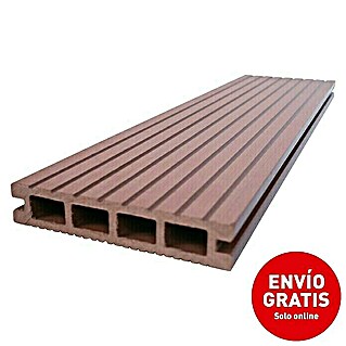 Dioco Tablón para terraza WPC (L x An x Es: 220 x 14,5 x 2,2 cm, Teca)