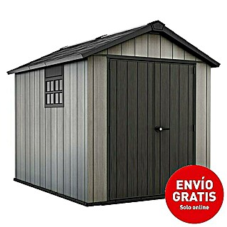 Keter Caseta para jardín Oakland 759 (Medidas ext. (An x Pr): 229 x 287 cm, Antracita/gris, Plástico, Área: 5,49 m²)