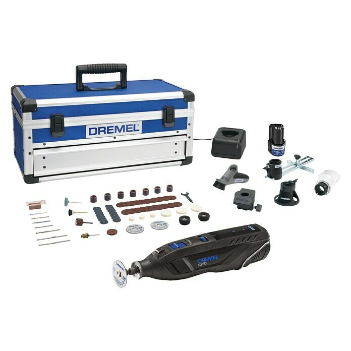 Dremel Akku-Multifunktionswerkzeug Set 8260-5/6512 V, 3 Ah, Leerlaufdrehzahl: 5.000 U/min - 30.000 U/min Diagonal View