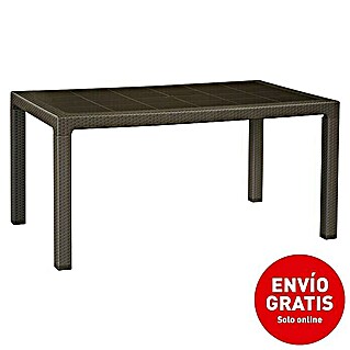 Mesa de jardín Lasarte (L x An x Al: 150 x 90 x 72 cm, Tecnopolímero, Wengué)