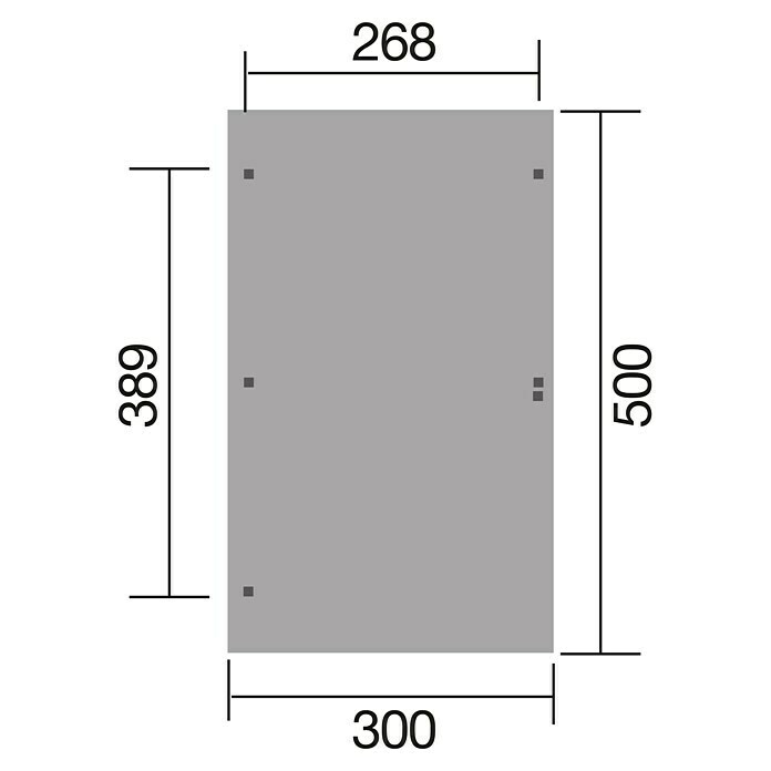 Weka Carport 606 A (Außenmaß inkl. Dachüberstand (B x T): 3 x 5 m, Einzelcarport, Kesseldruckimprägniert) | BAUHAUS