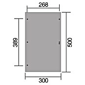 Weka Carport 606 A (Außenmaß inkl. Dachüberstand (B x T): 3 x 5 m, Einzelcarport, Kesseldruckimprägniert) | BAUHAUS