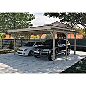 Weka Carport 616 (Außenmaß inkl. Dachüberstand (B x T): 5 x 5 m, Doppelcarport, Kesseldruckimprägniert, Einfahrtshöhe: 2,25 m) | BAUHAUS