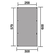 Weka Carport 606 A (Außenmaß inkl. Dachüberstand (B x T): 3 x 6 m, Einzelcarport, Kesseldruckimprägniert) | BAUHAUS