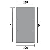 Weka Carport 606 (Außenmaß inkl. Dachüberstand (B x T): 3 x 6 m, Einzelcarport, Kesseldruckimprägniert) | BAUHAUS