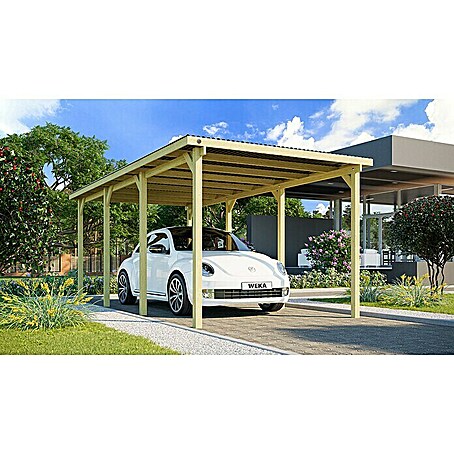Weka Carport 606 (Außenmaß inkl. Dachüberstand (B x T): 3 x 6 m, Einzelcarport, Kesseldruckimprägniert)