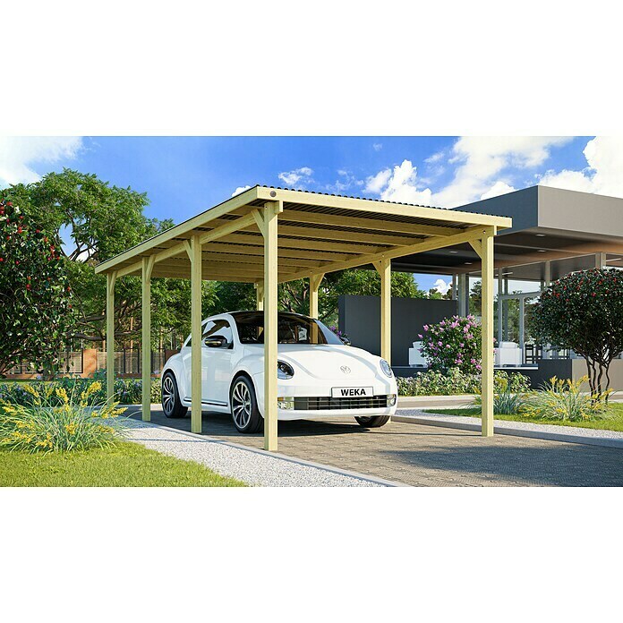 Weka Carport 606L x B: 600 x 300 cm Mood Shot