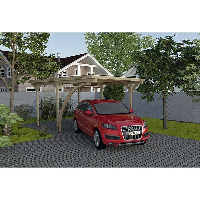 Weka Carport 606 AL x B: 500 x 300 cm Mood Shot