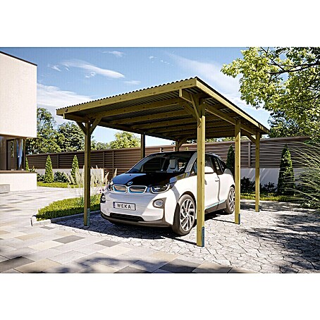 Weka Carport 606 (Außenmaß inkl. Dachüberstand (B x T): 3 x 5 m, Einzelcarport, Kesseldruckimprägniert)