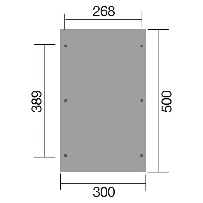 Weka Carport 606 (Außenmaß inkl. Dachüberstand (B x T): 3 x 5 m, Einzelcarport, Kesseldruckimprägniert) | BAUHAUS